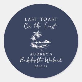 Coastal Bachelorette Party Ronde Sticker