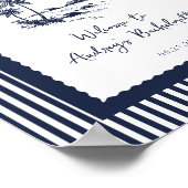 Coastal Bachelorette Party Welcome Sign Poster (Hoek)