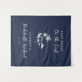 Coastal Bachelorette Party Welcome Sign Wandkleed (Voorkant (horizontaal))