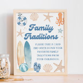 Coastal Beach Baby shower Familietradities Poster