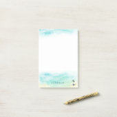 Coastal Beach Baby Zee schildpadden personaliseren Post-it® Notes (Op bureau)