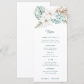 Coastal Beach Christmas Menu (Voorkant / Achterkant)