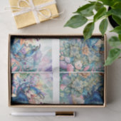 Coastal Beach Floral Blue Crab & Shells Decoupage  Tissuepapier (Geschenk)