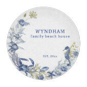 Coastal Beach House Marine Life gepersonaliseerd. Snijplank (Voorkant)