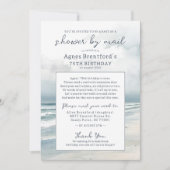 Coastal Beach Kaart Douche per Mail Verjaardag (Voorkant)