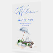 Coastal Beach Picnic Vrijgezellenfeest Welkom Acryl Bord (Hoek)