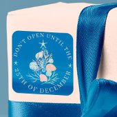 Coastal Beach Seashell gaat pas open met Kerstmis Ronde Sticker