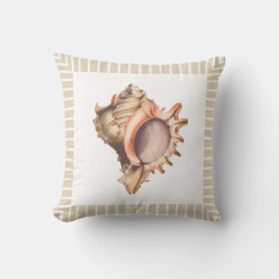 Coastal Beach Style Conch Seashell Kussen