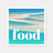 Coastal Beach Theme Ocean Blue Party Decor Servet (Voorkant)