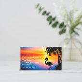 Coastal Beach Theme Realtor  Visitekaartje (Staand voorkant)