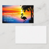 Coastal Beach Theme Realtor  Visitekaartje (Voorkant / Achterkant)