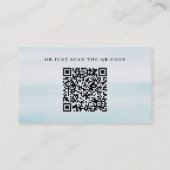 Coastal Beach Wedding Details. Watercolor Nautical Informatiekaartje (Achterkant)