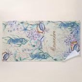 Coastal Beach Zee leven gepersonaliseerd Strandlaken (Voorkant)