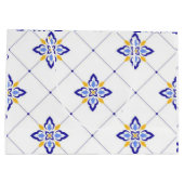 Coastal Blossom Minimal Blue Modern Mediterranean Groot Cadeauzakje (Achterkant)