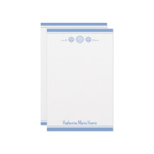Coastal Blue and Scallop Seashells Personalized