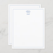 Coastal Blue and White Crab Monogram (Voorkant / Achterkant)