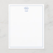 Coastal Blue and White Crab Monogram (Voorkant)