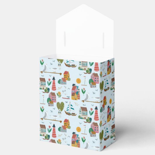 Coastal Blue Baby shower Bedankt Bedankdoosjes (Geopend)