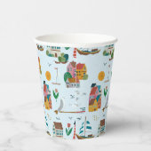 Coastal Blue Baby shower Party Papieren Bekers (Rechts)