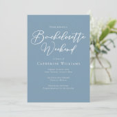 Coastal Blue Bachelorette Weekend Minimalist Kaart (Staand voorkant)