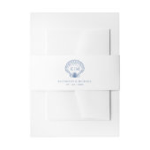 Coastal Blue Beach Shell Monogram Wedding Uitnodigingen Wikkel (Voorkant Voorbeeld)