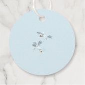 Coastal Blue Boy nautisch Baby shower Bedankjes Labels (Achterkant)