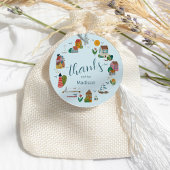 Coastal Blue Boy nautisch Baby shower Bedankjes Labels