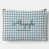 Coastal Blue Checkered Bridesmaid Voorstel Etui (Voorkant)