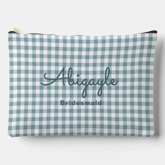 Coastal Blue Checkered Bridesmaid Voorstel Etui (Voorkant)