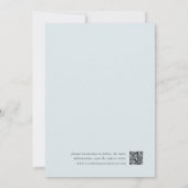 Coastal Blue | Classic Pinstripe Photo Wedding Save The Date (Achterkant)