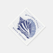 Coastal Blue Conch Seashell familienaam Servet (Hoek)