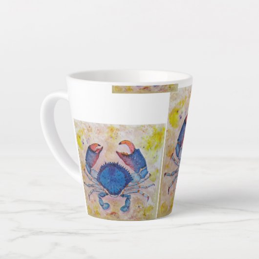 Coastal Blue Crab Latte Mug Latte Mok (Linkerhoek)
