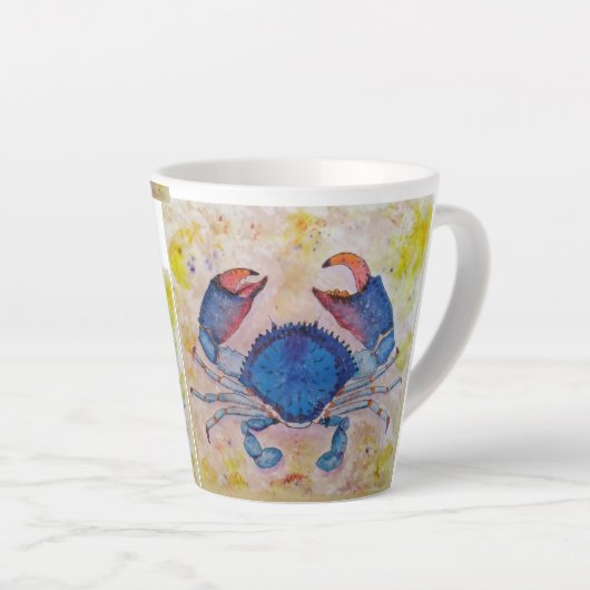 Coastal Blue Crab Latte Mug Latte Mok (Rechterhoek)