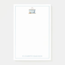 Coastal Blue en White Stripe Beach Tas