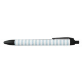 Coastal Blue en White Stripe Beach Zwarte Inkt Pen (Bovenkant)
