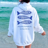 Coastal Blue Fish Bruidsmeisje Bachelorette Shirt