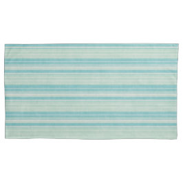 Coastal Blue Green stripte zijn naam rustiek Kussensloop