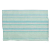 Coastal Blue Green stripte zijn naam rustiek Kussensloop (Voorkant-Links)