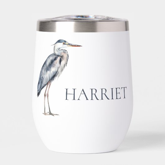 Coastal Blue Heron Bird gepersonaliseerd (Voorkant)
