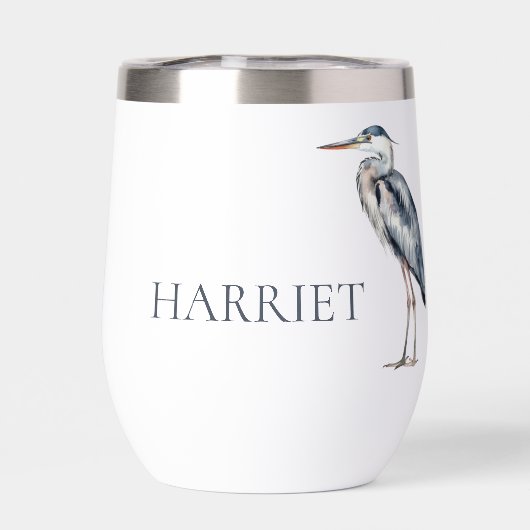 Coastal Blue Heron Bird gepersonaliseerd (Achterkant)