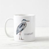 Coastal Blue Heron Bird gepersonaliseerd Koffiemok (Links)