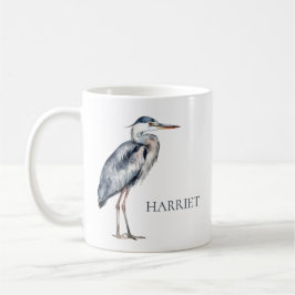 Coastal Blue Heron Bird gepersonaliseerd Koffiemok