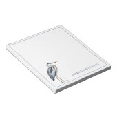 Coastal Blue Heron Bird gepersonaliseerd Notitieblok (Schuin)