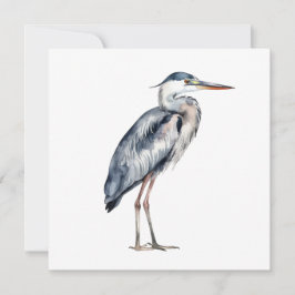Coastal Blue Heron Bird gepersonaliseerd Notitiekaartje