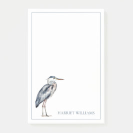Coastal Blue Heron Bird gepersonaliseerd Post-it® Notes