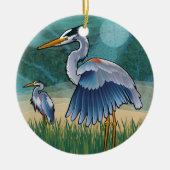 Coastal Blue Herons Keramisch Ornament (Voorkant)