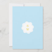 Coastal Blue Lemon Amalfi Wedding Menu Card Kaart (Achterkant)