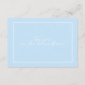 Coastal Blue Lemon Amalfi Wedding RSVP Card Informatiekaartje (Achterkant)
