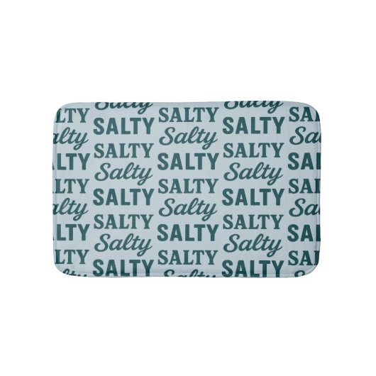 Coastal Blue Salty Life | Graphic Nautical Beach Badmat (Voorkant)
