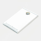 Coastal Blue Scallop Seashell Personalized Post-it® Notes (Schuin)